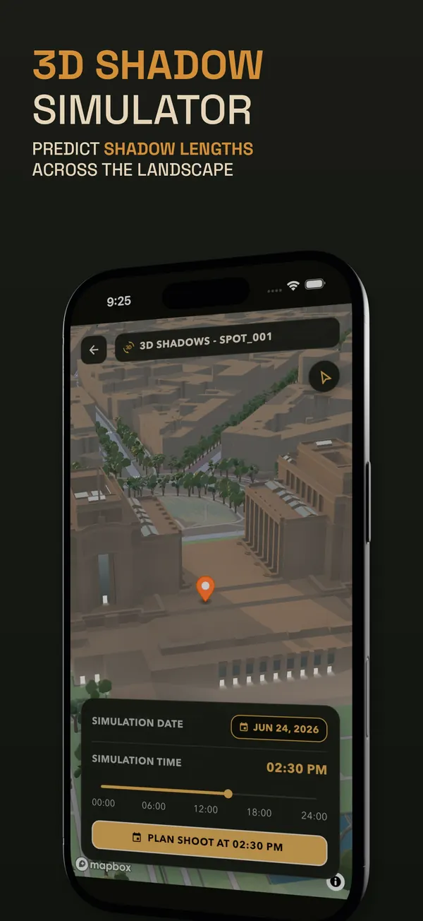 PhotoSpots &mdash; 3D Shadow Simulator