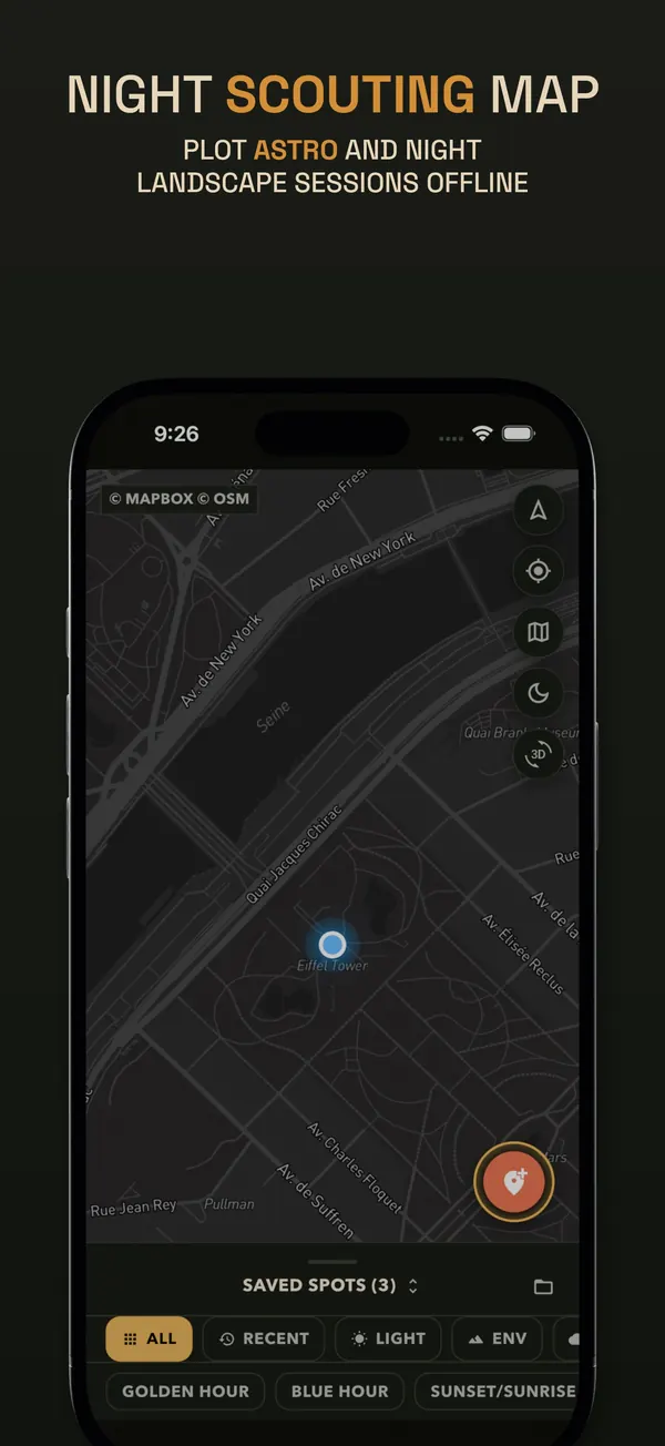 PhotoSpots &mdash; Night Scouting Map