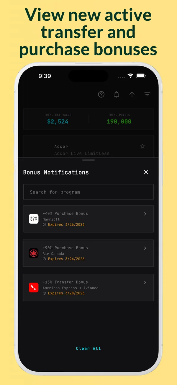Pointsuno &mdash; Live Bonus Alerts